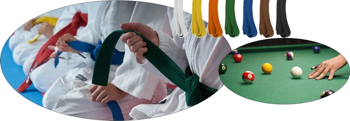  L'origine des ceintures  de couleur : la couleur des boules de billard... 